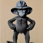 Monkey in a hat