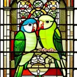 Bird in stained glass