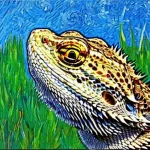 Bearded Dragon Van Gogh style