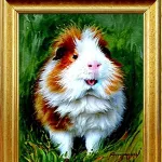 Guinea Pig in Impressionist style