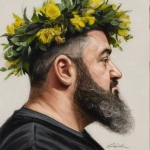 Mark in a flower crown