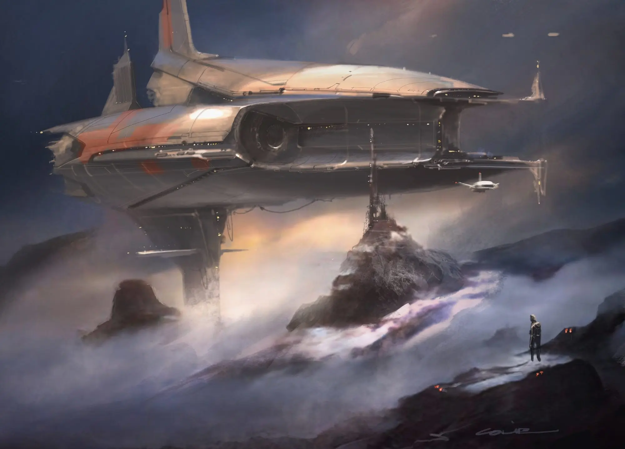 Ai artwork of futuristic space ship