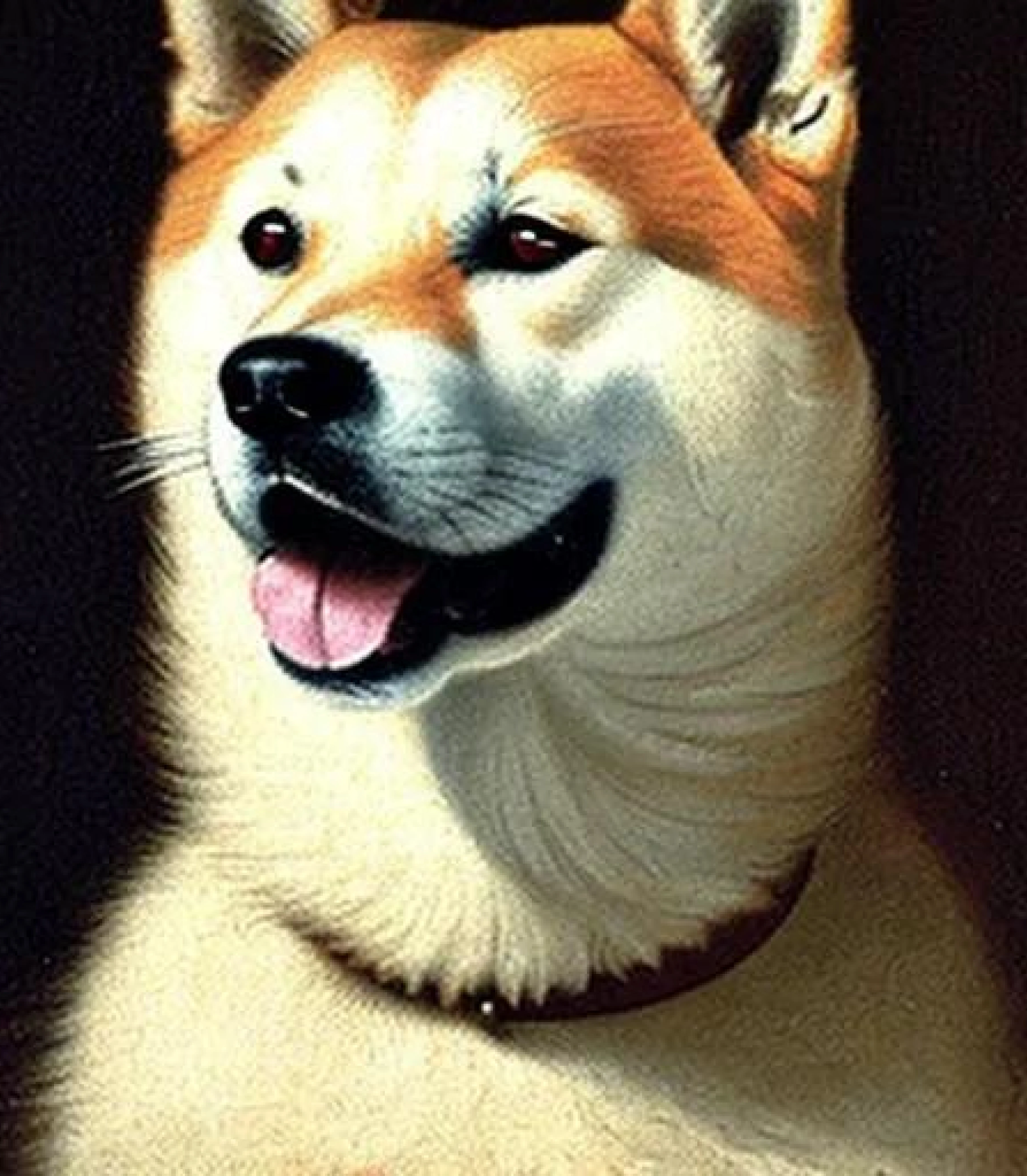 Akita in Baroque painting style created using AI Draw our online AI Art generator 