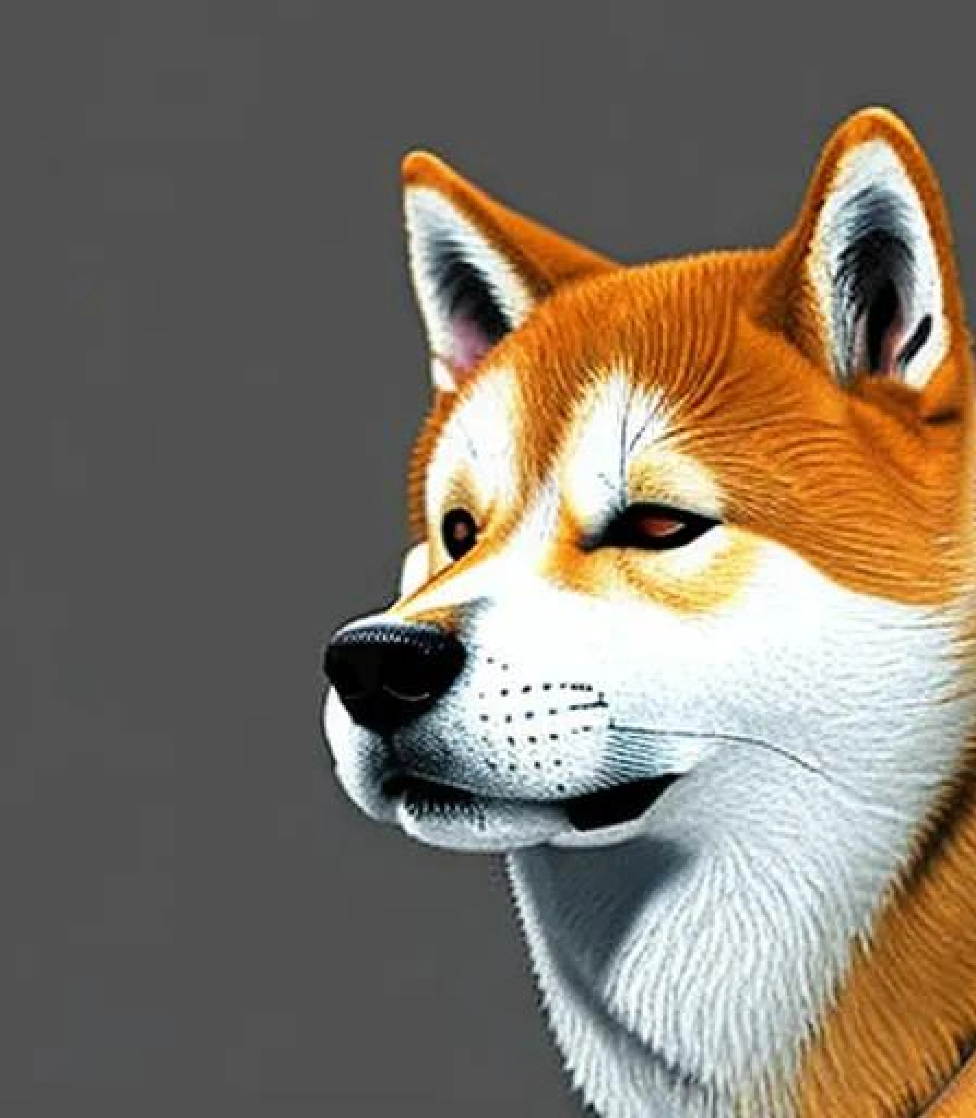 Akita in 3d Graphic style style created using AI Draw our online AI Art generator 