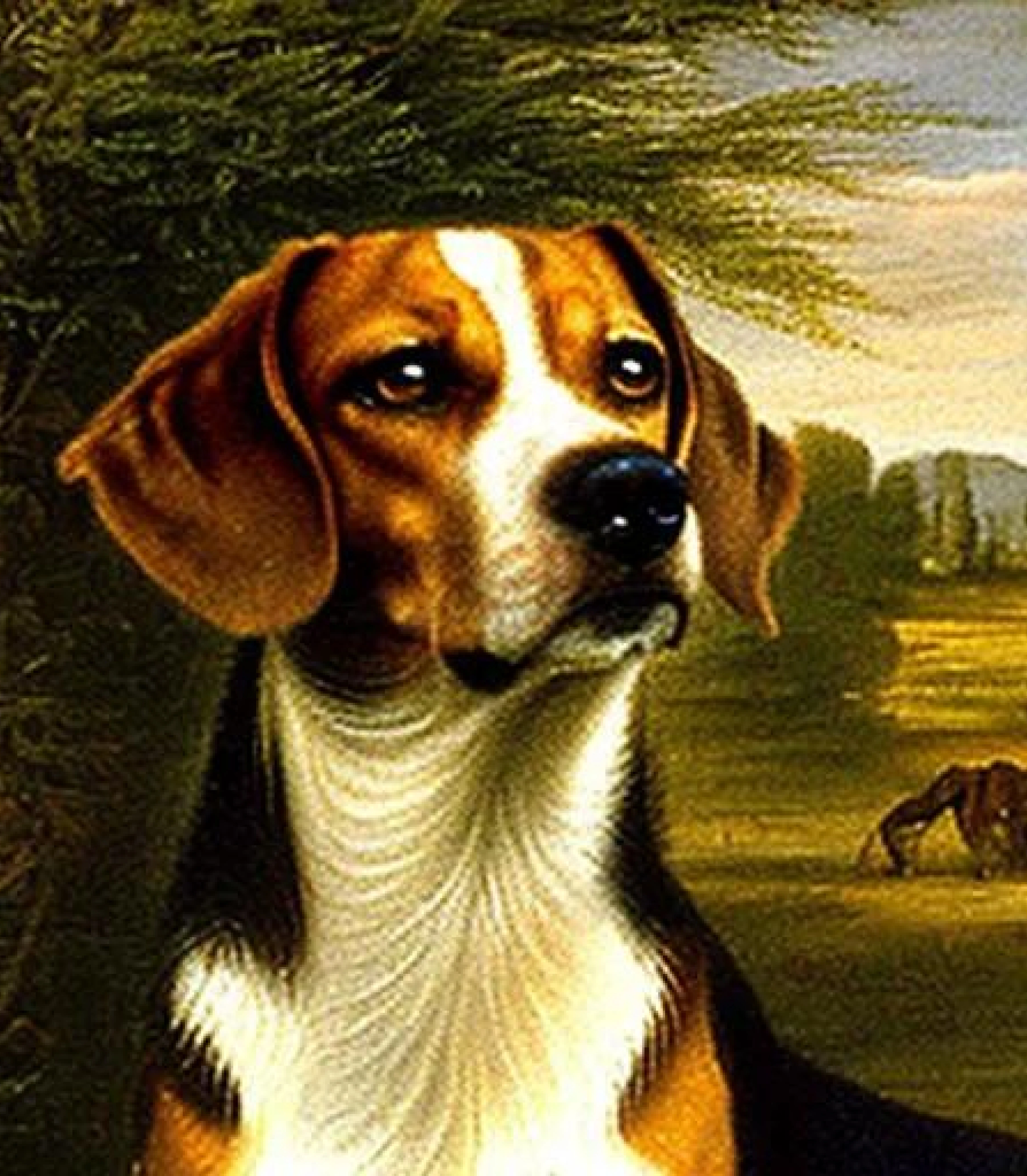 Beagle in Baroque painting style created using AI Draw our online AI Art generator 