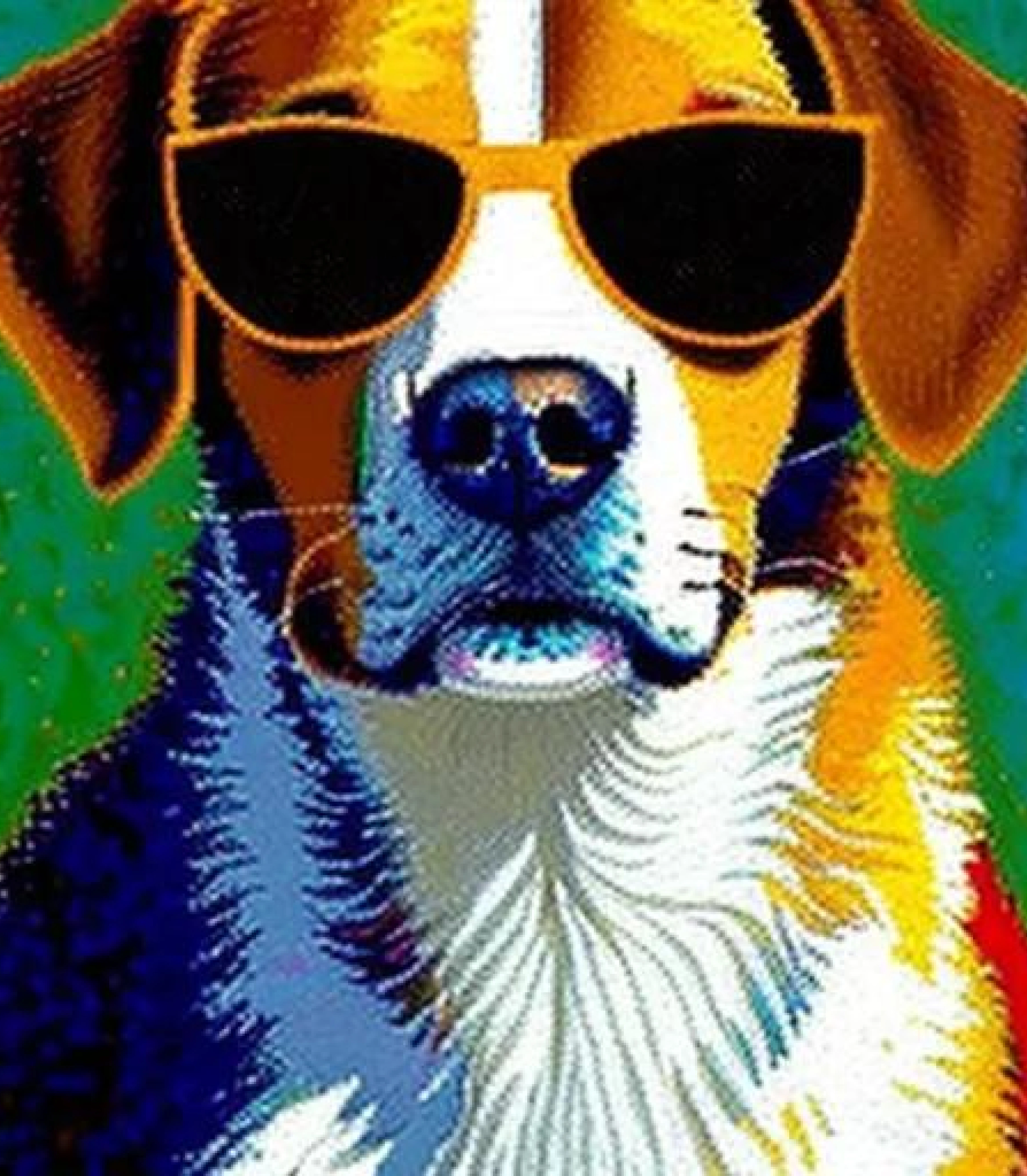 Beagle in Funky Shade inspired Painting created using AI Draw our online AI Art generator