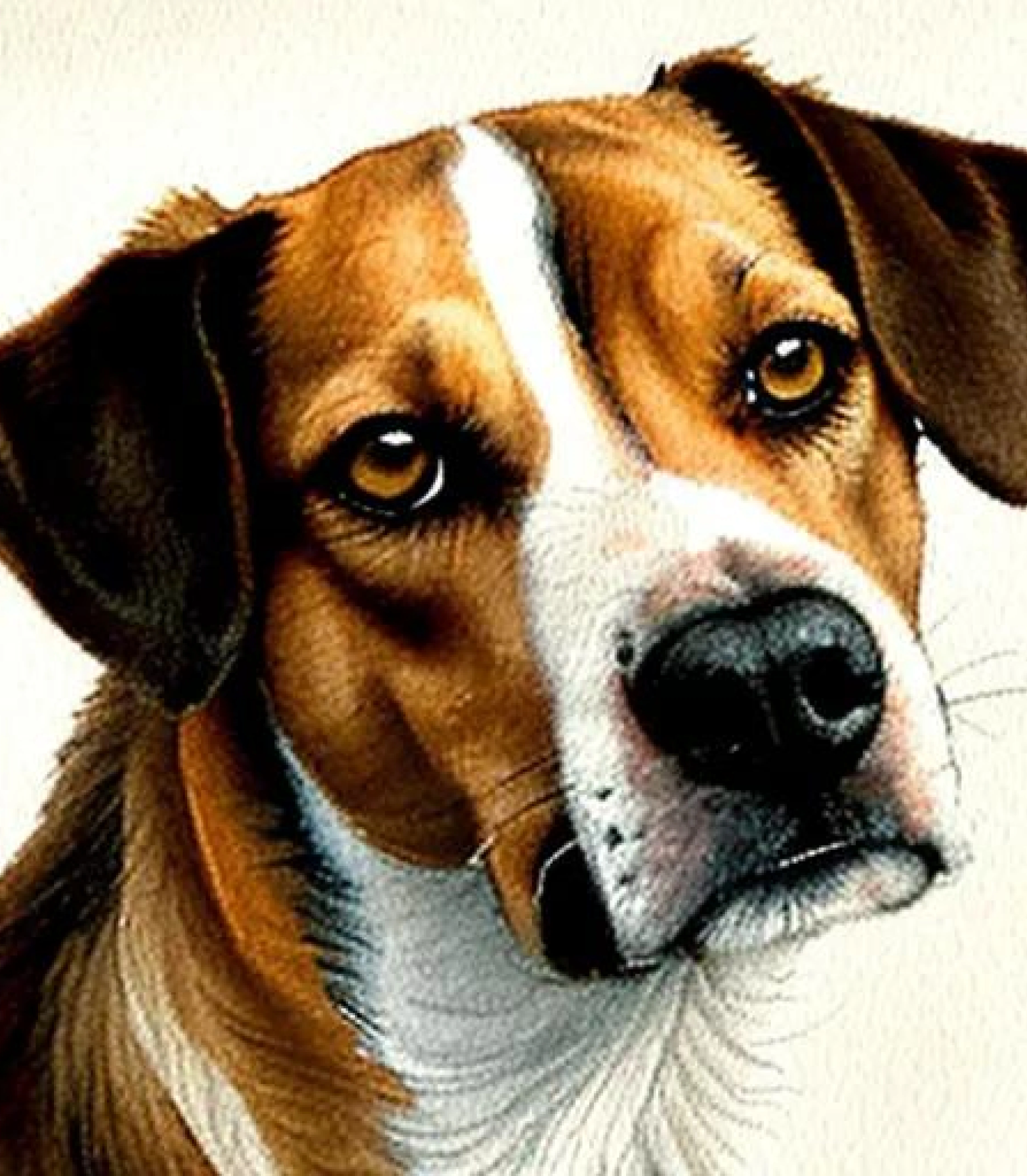 Beagle in Watercolour painting style created using AI Draw our online AI Art generator