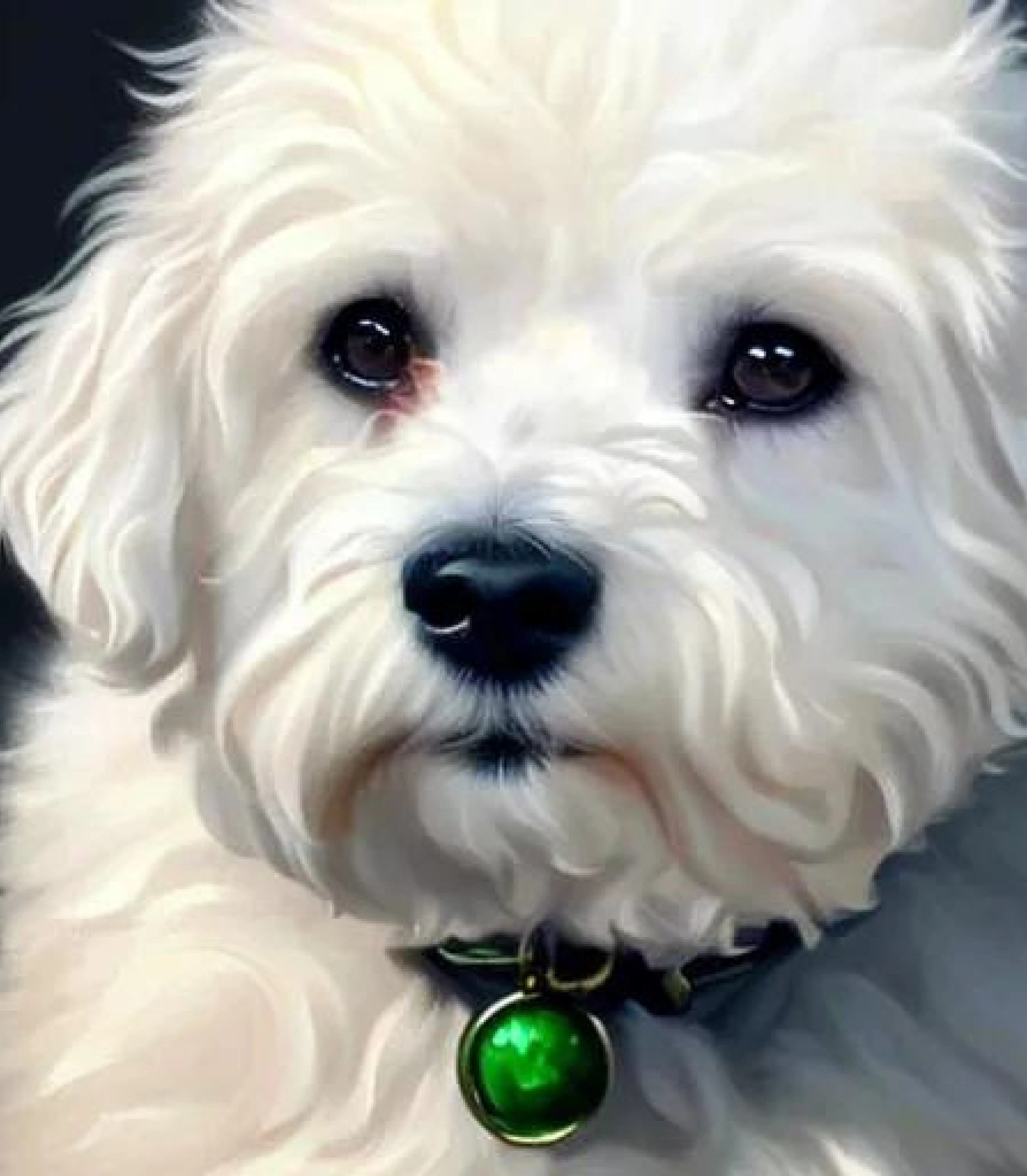 Bichon Frise in Watercolour painting style created using AI Draw our online AI Art generator