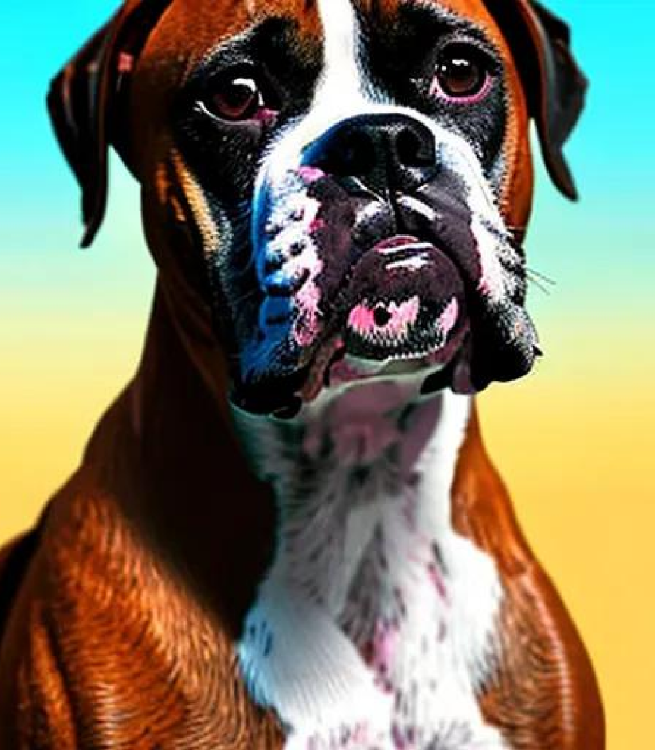 Boxer in Portrait Instagram style created using AI Draw 