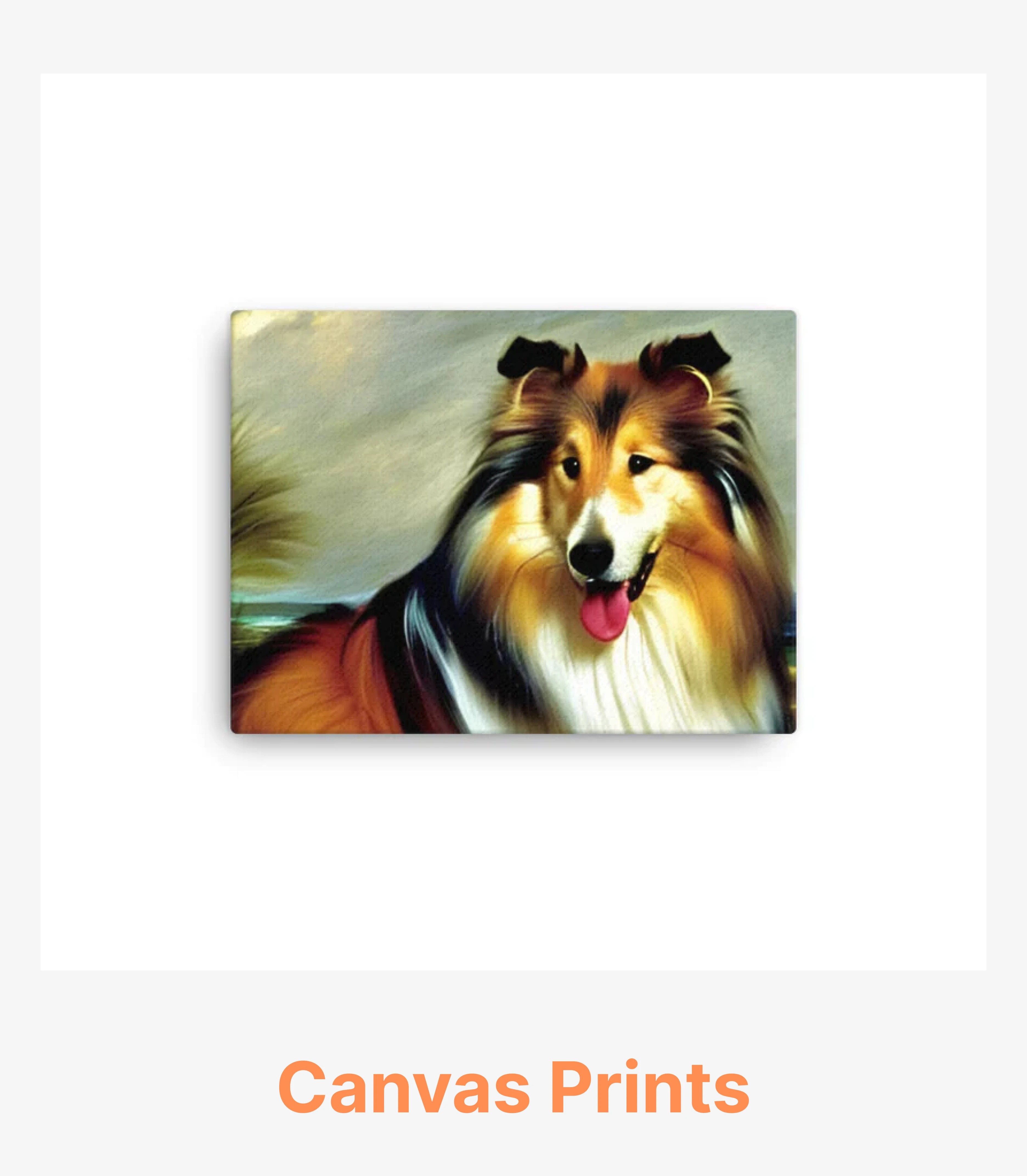 Shop a unique Lassie dog canvas print for the best dad