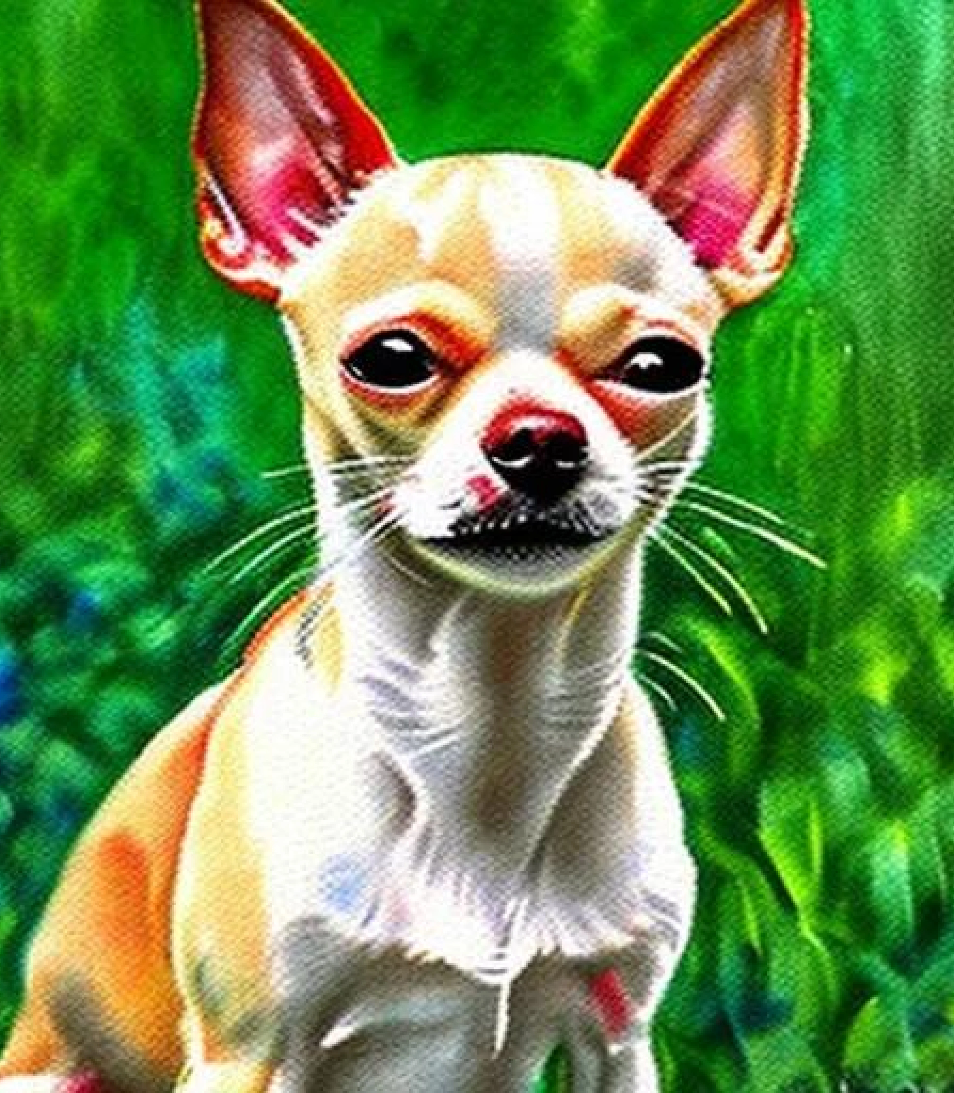 Chihuahua in Impressionist Oil painting style created using AI Draw our online AI Art generator