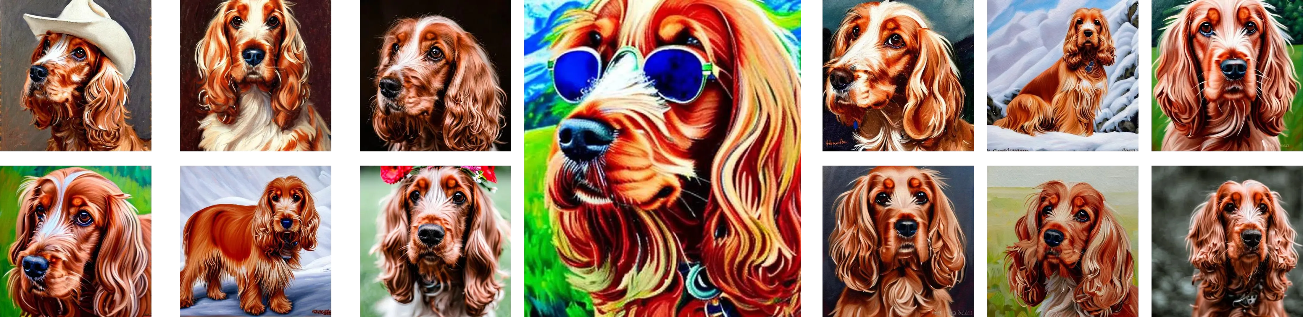 Cocker Spaniel in ai art style