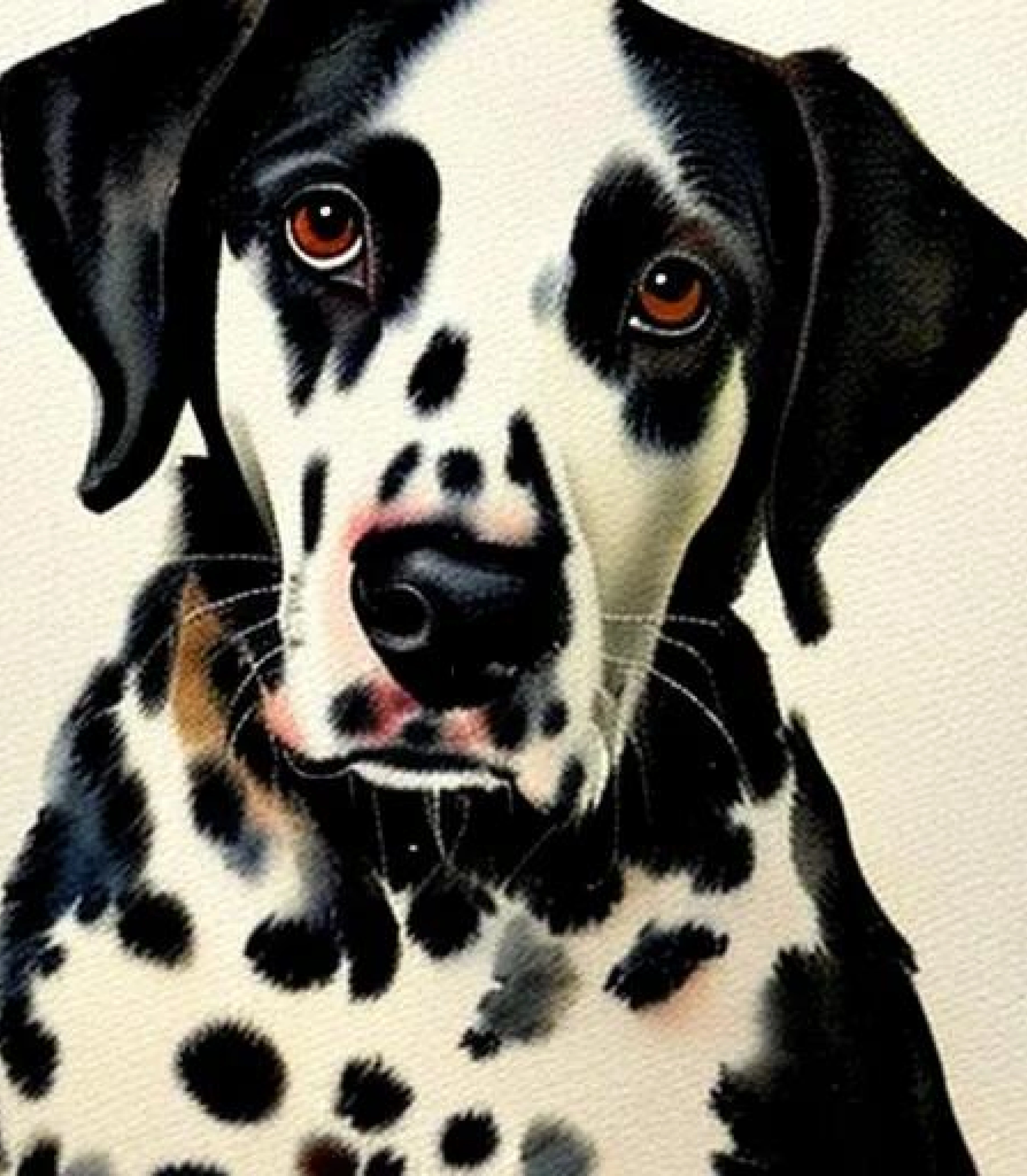 Dalmatian in watercolour painting style created using AI Draw our online AI Art generator