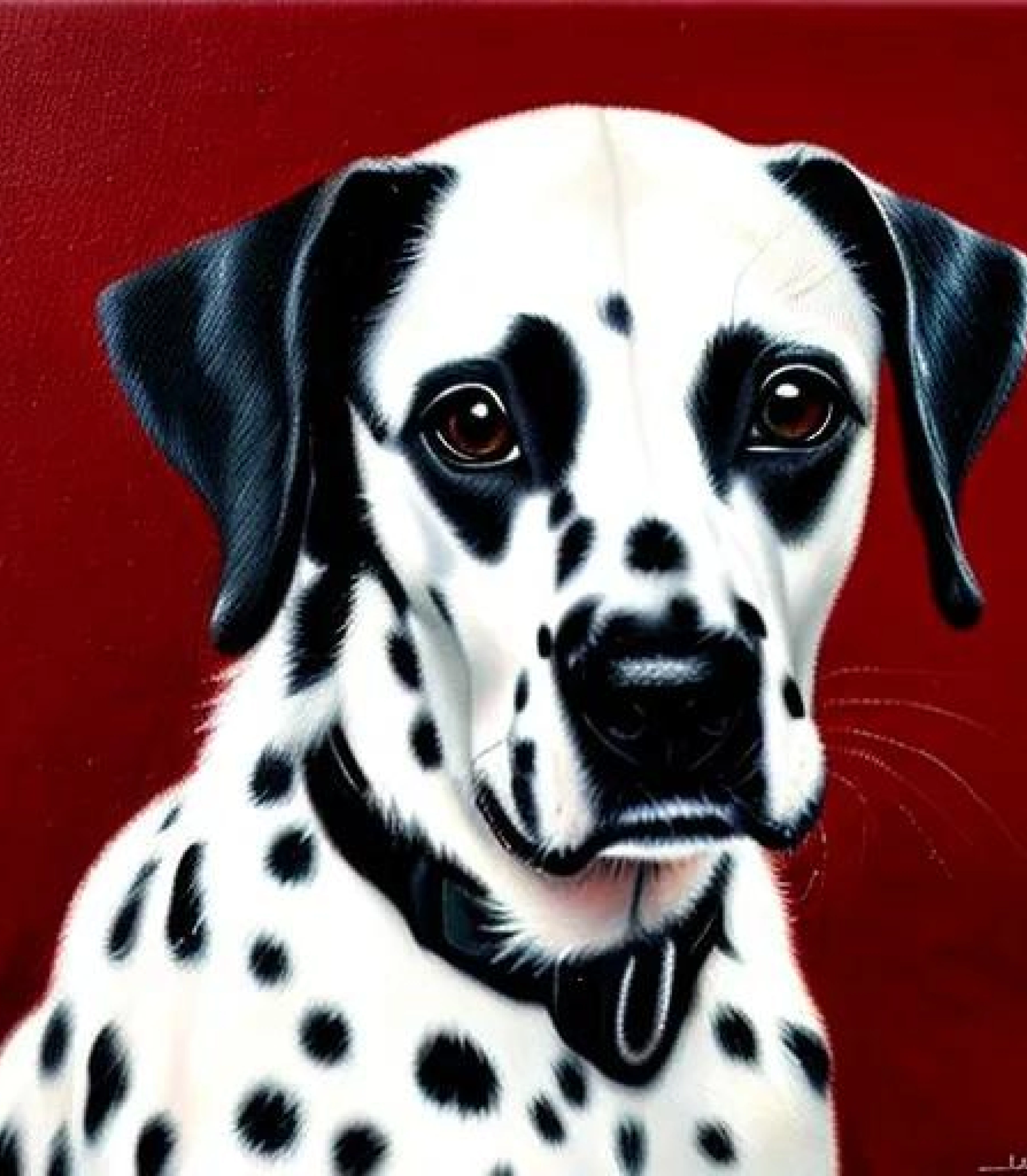 Dalmatian in Oil painting style created using AI Draw our online AI Art generator