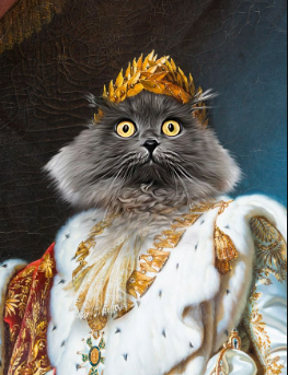 Emperor Royal Cat Made with AI Draw