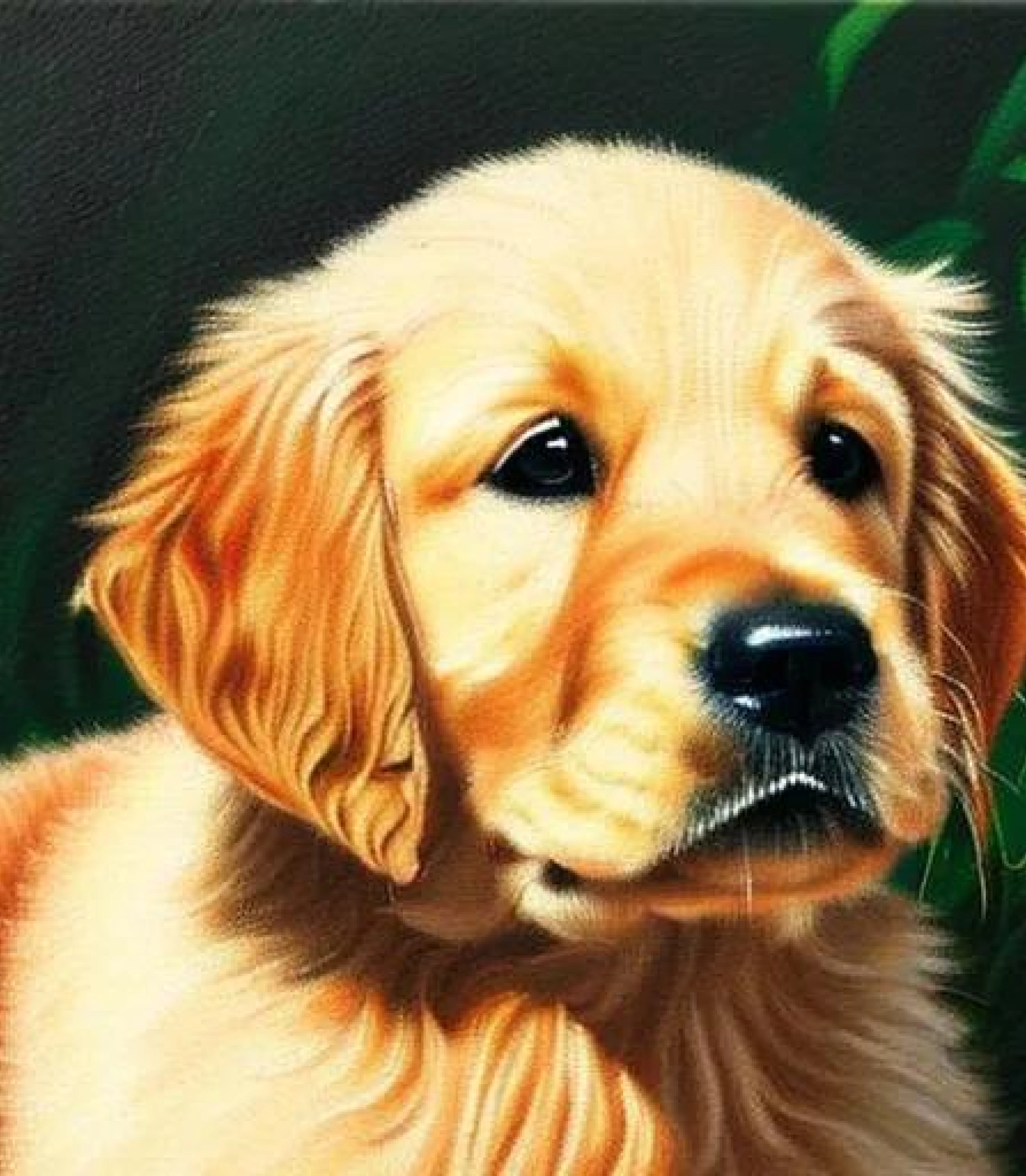 Golden Retriever in Oil painting style created using AI Draw our online AI Art generator