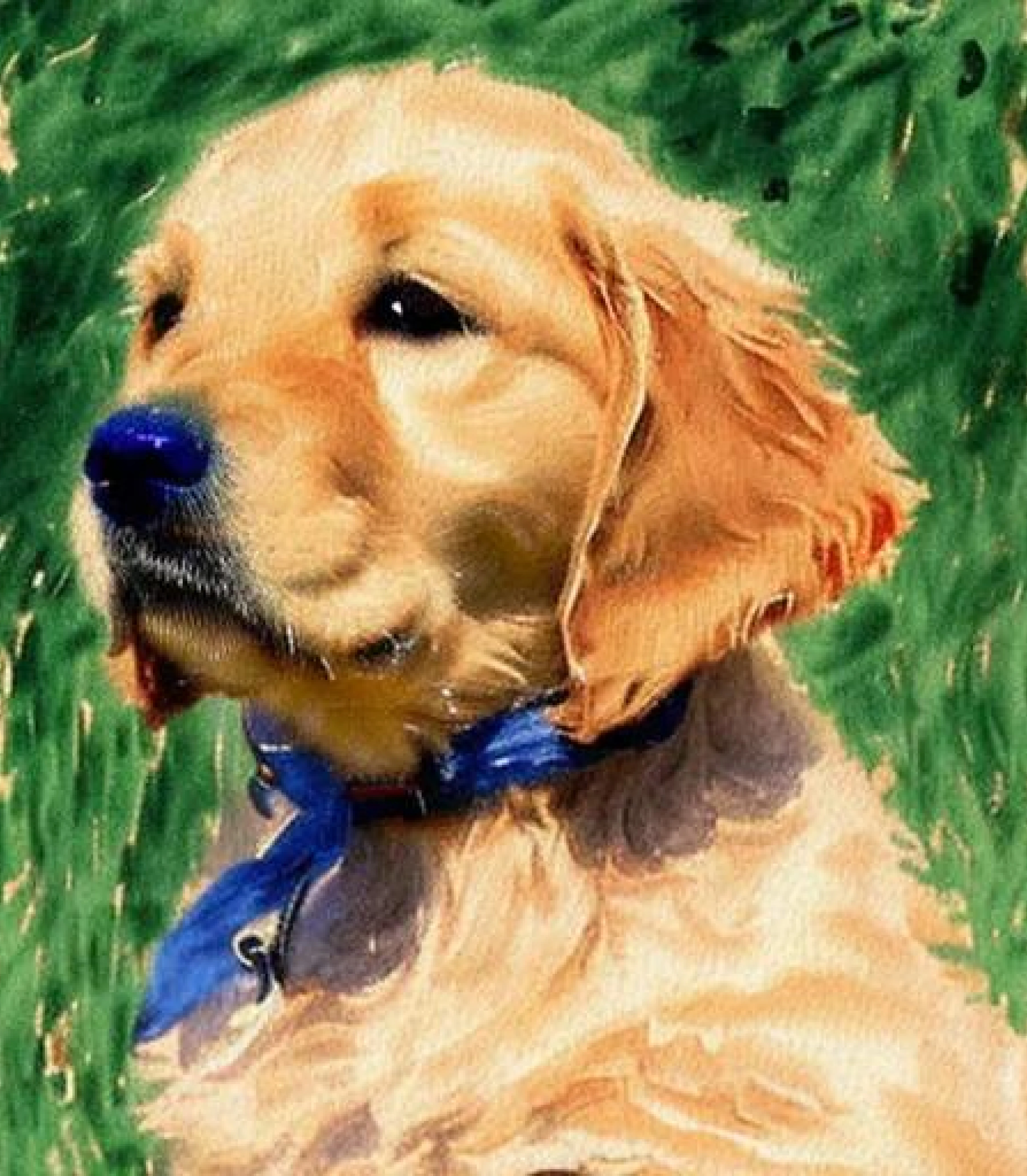 Golden Retriever in Impressionist Watercolour painting painting style created using AI Draw our online AI Art generator