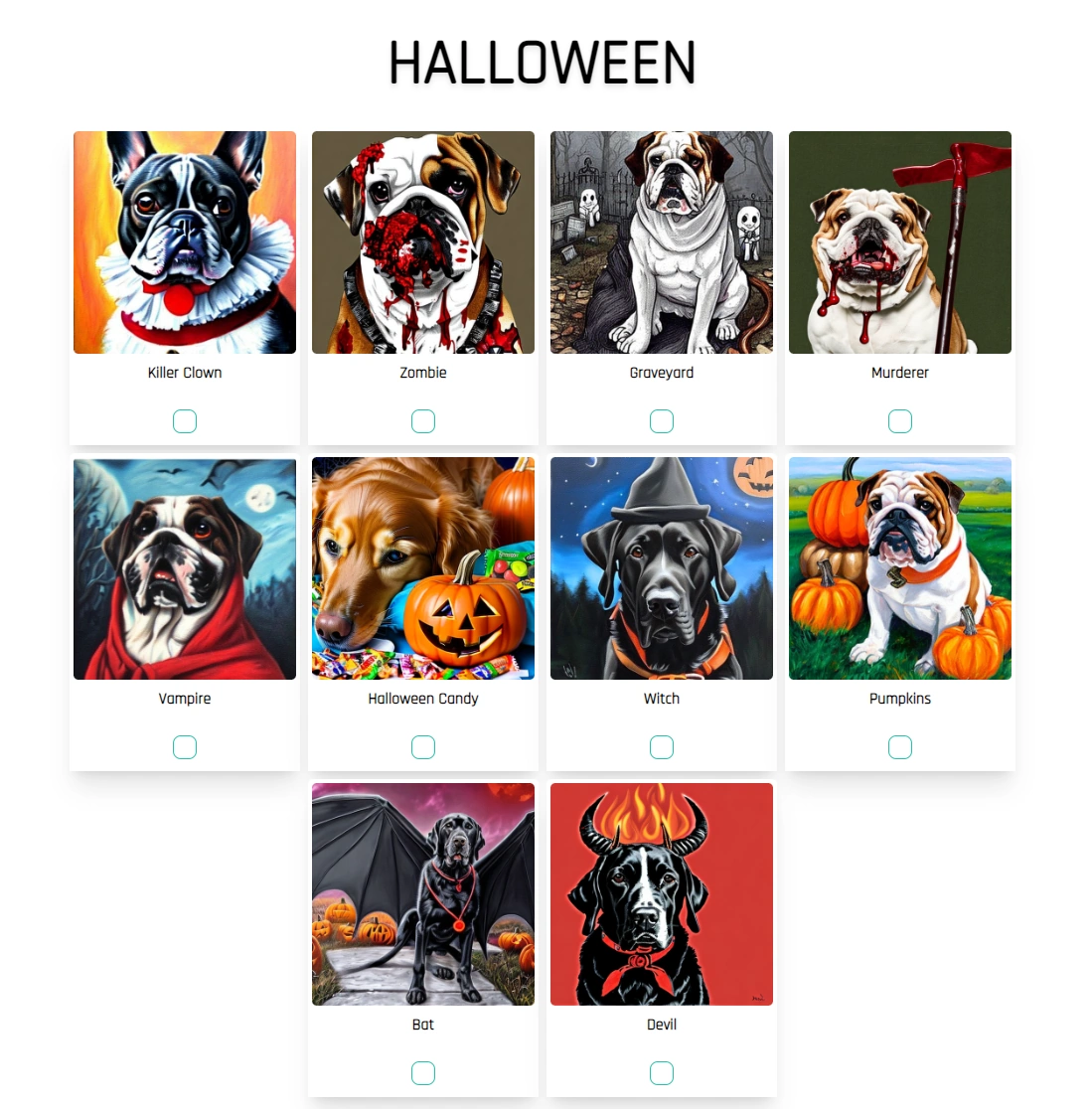 Halloween Dog styles and AI Artwork for AI Draw 