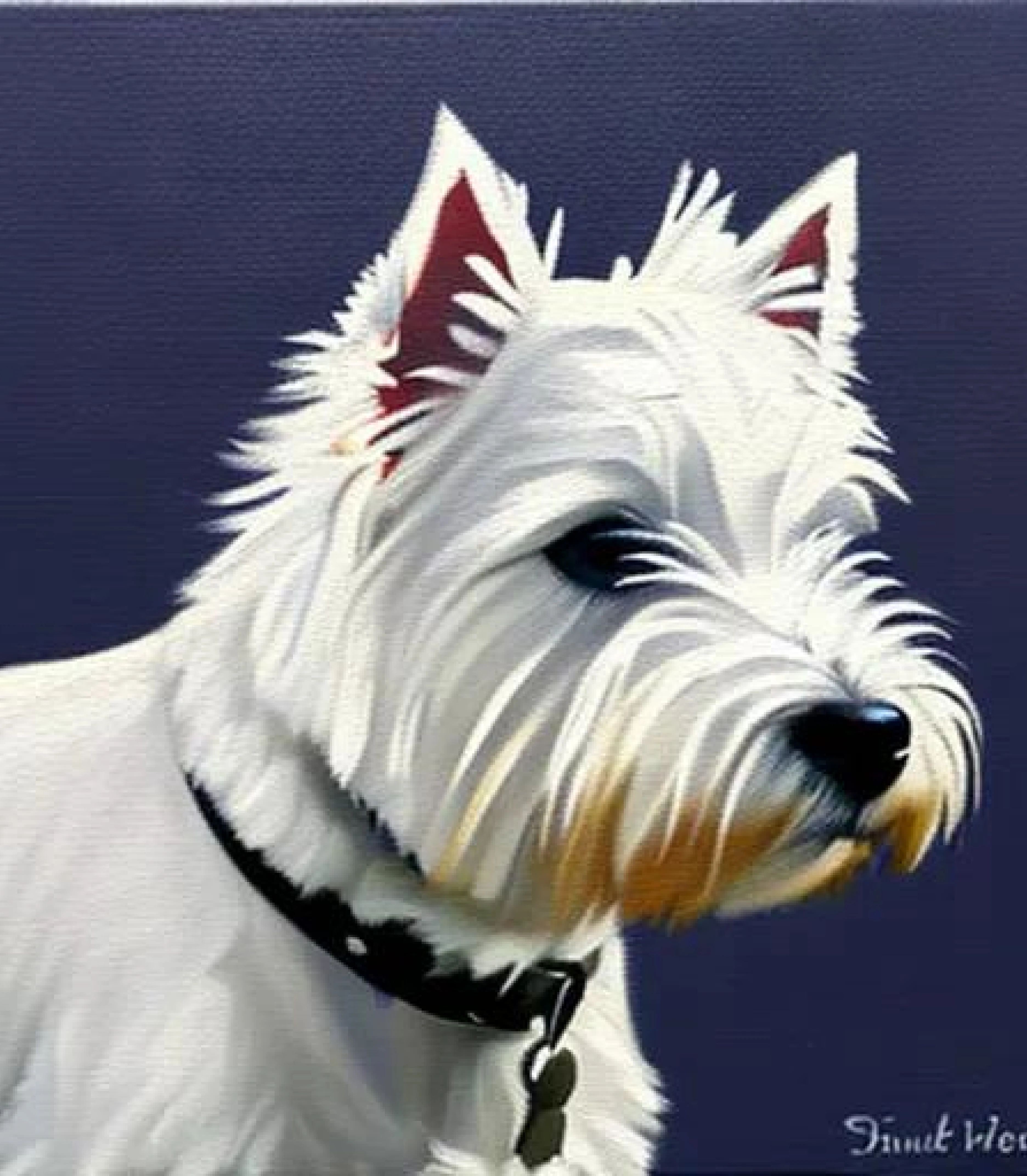 West Highland Terrier in Baroque painting style created using AI Draw our online AI Art generator 