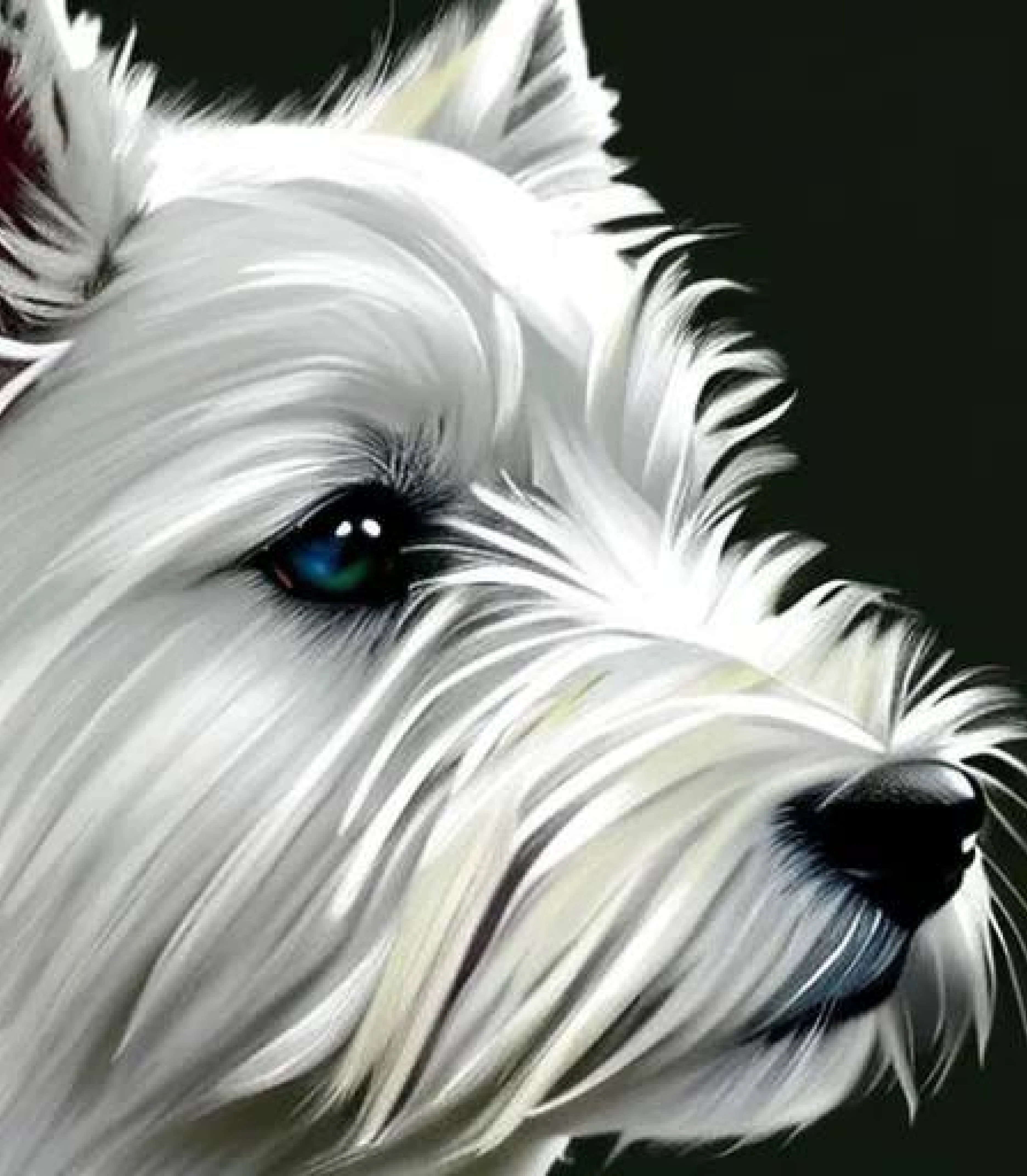 West Highland Terrier in Oil Painting created using AI Draw our online AI Art generator