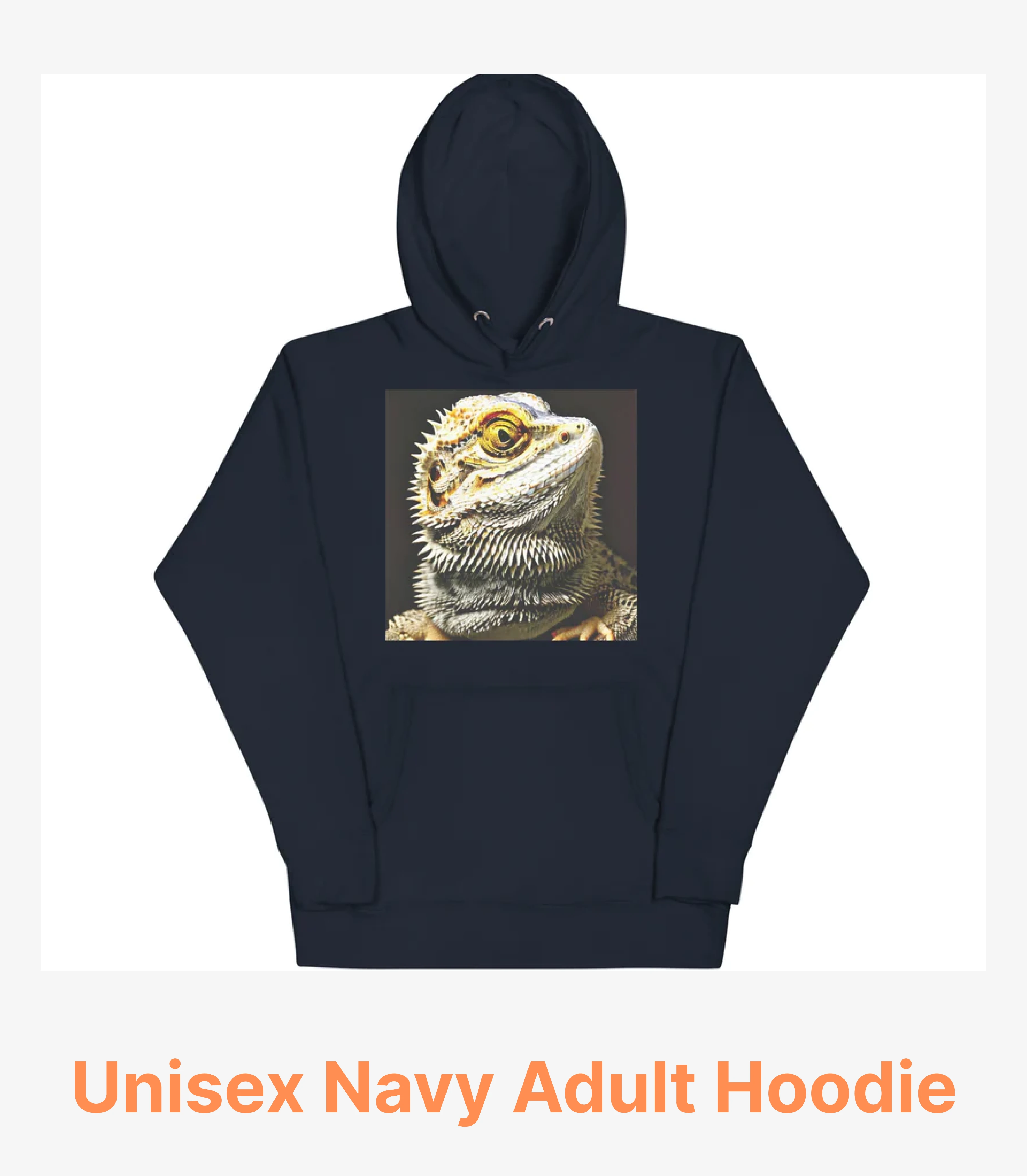 Shop Hoodie with customised Print of lizard to keep your dad warm in winter