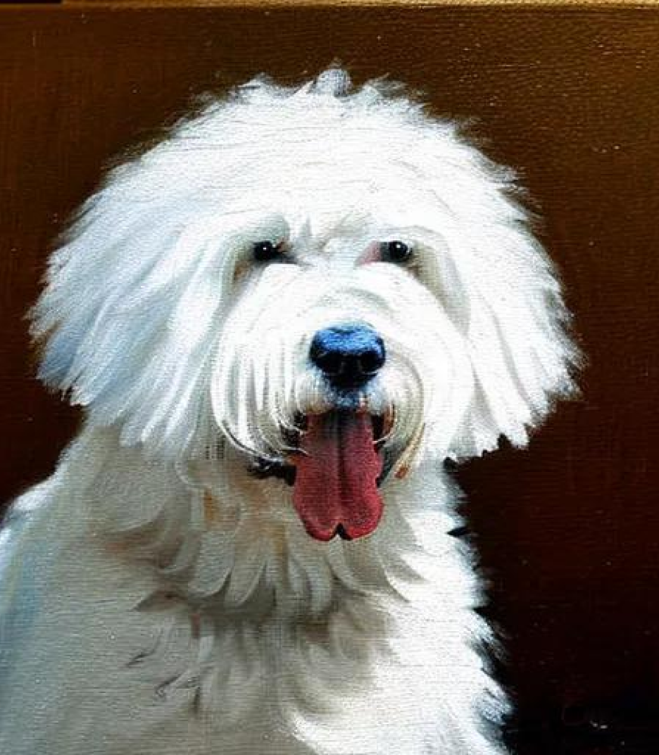 The Old English Sheepdog in Baroque style created using AI Draw 