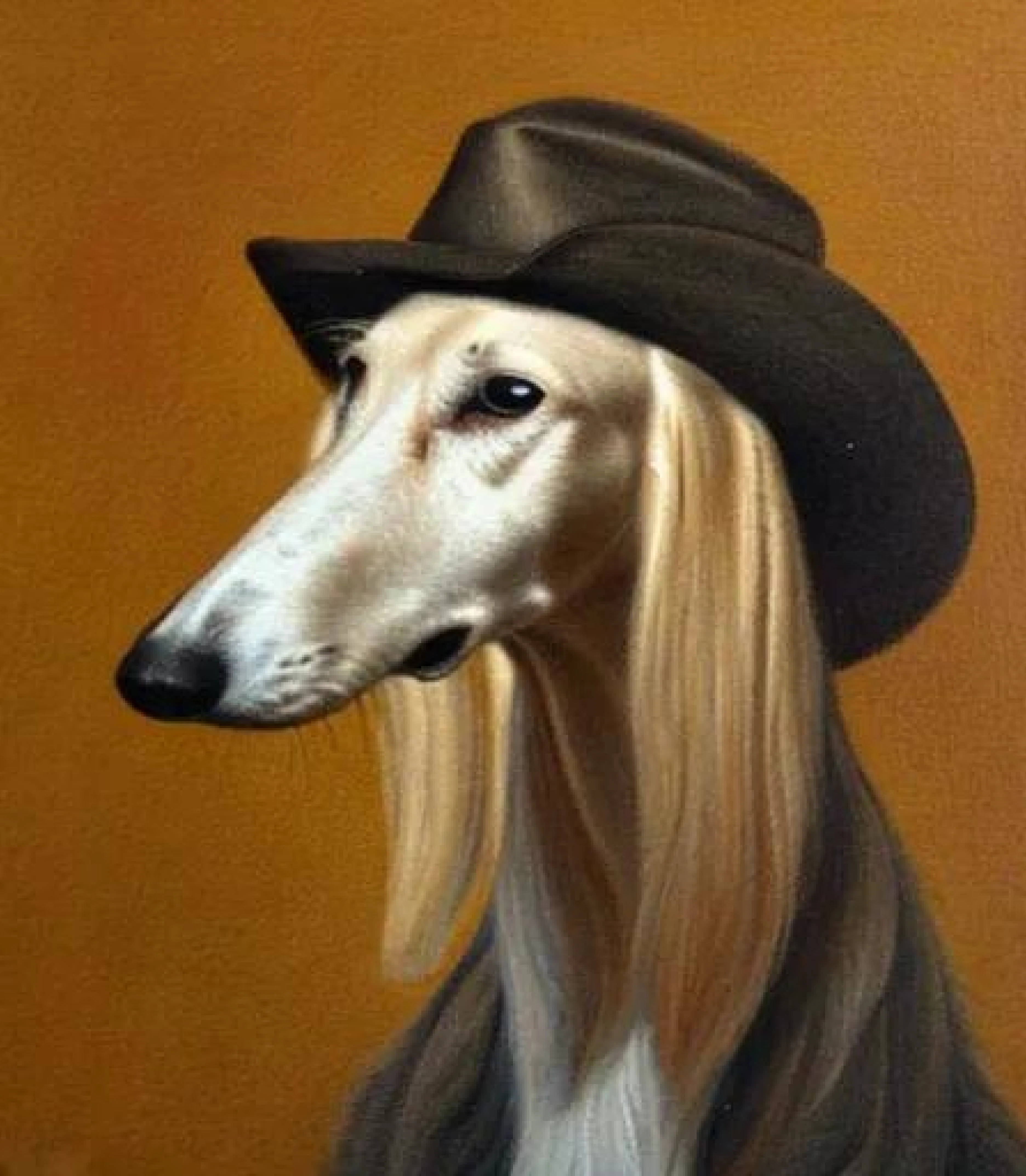 Saluki in Cowboy painting style created using AI Draw 