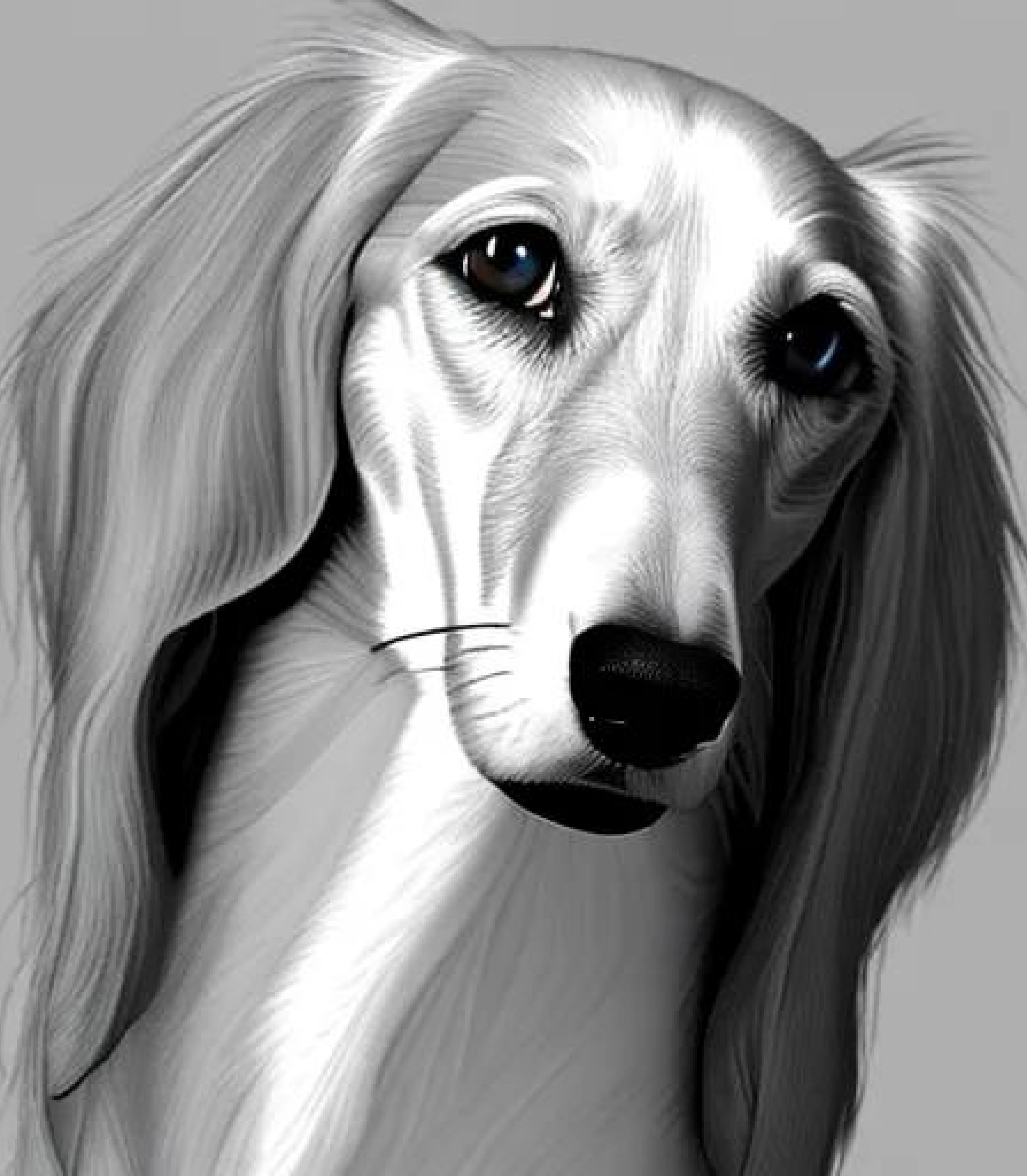 Saluki in 3D Graphic style created using AI Draw 