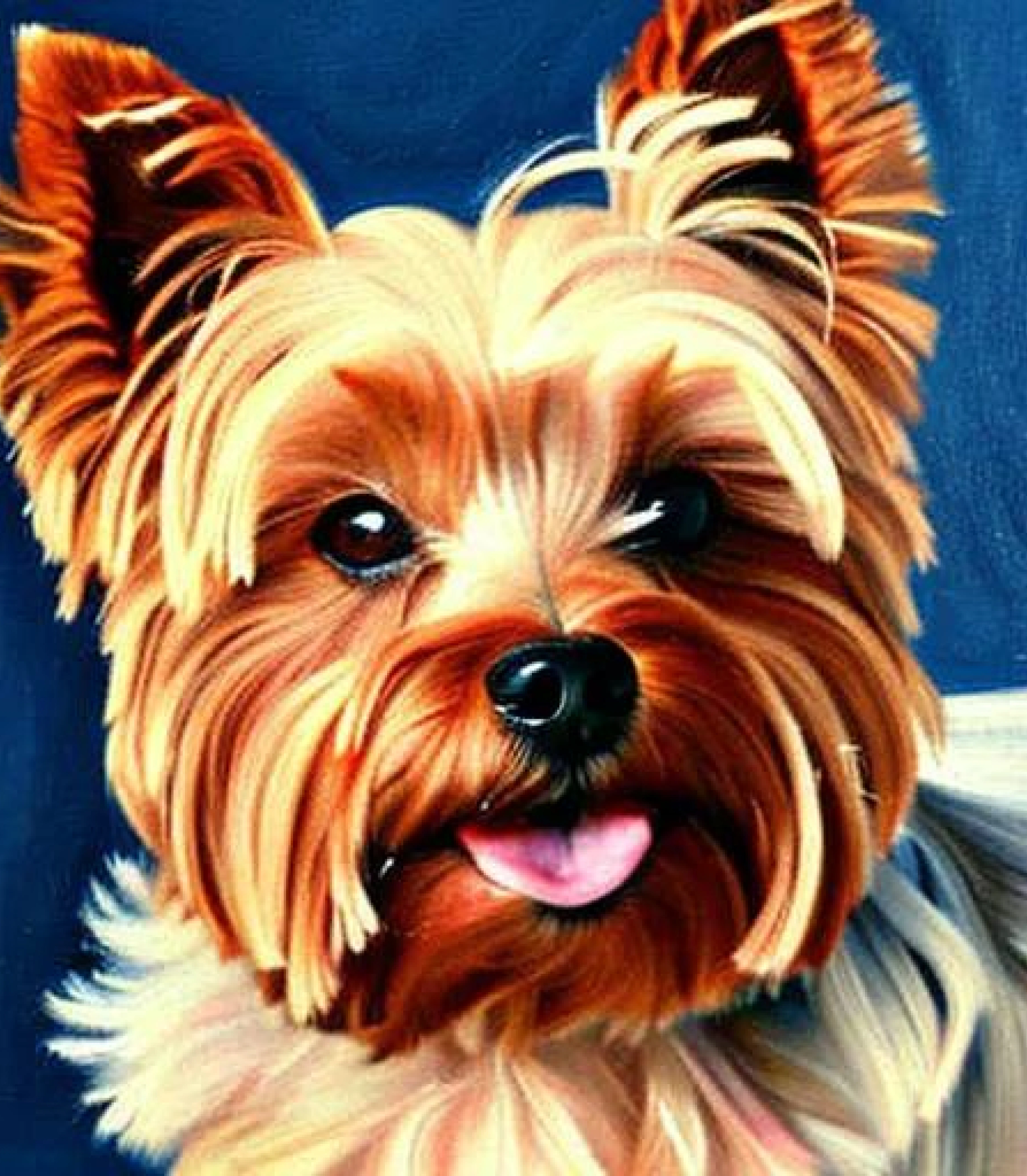 Yorkshire terrier in in Oil painting style created using AI Draw our online AI Art generator