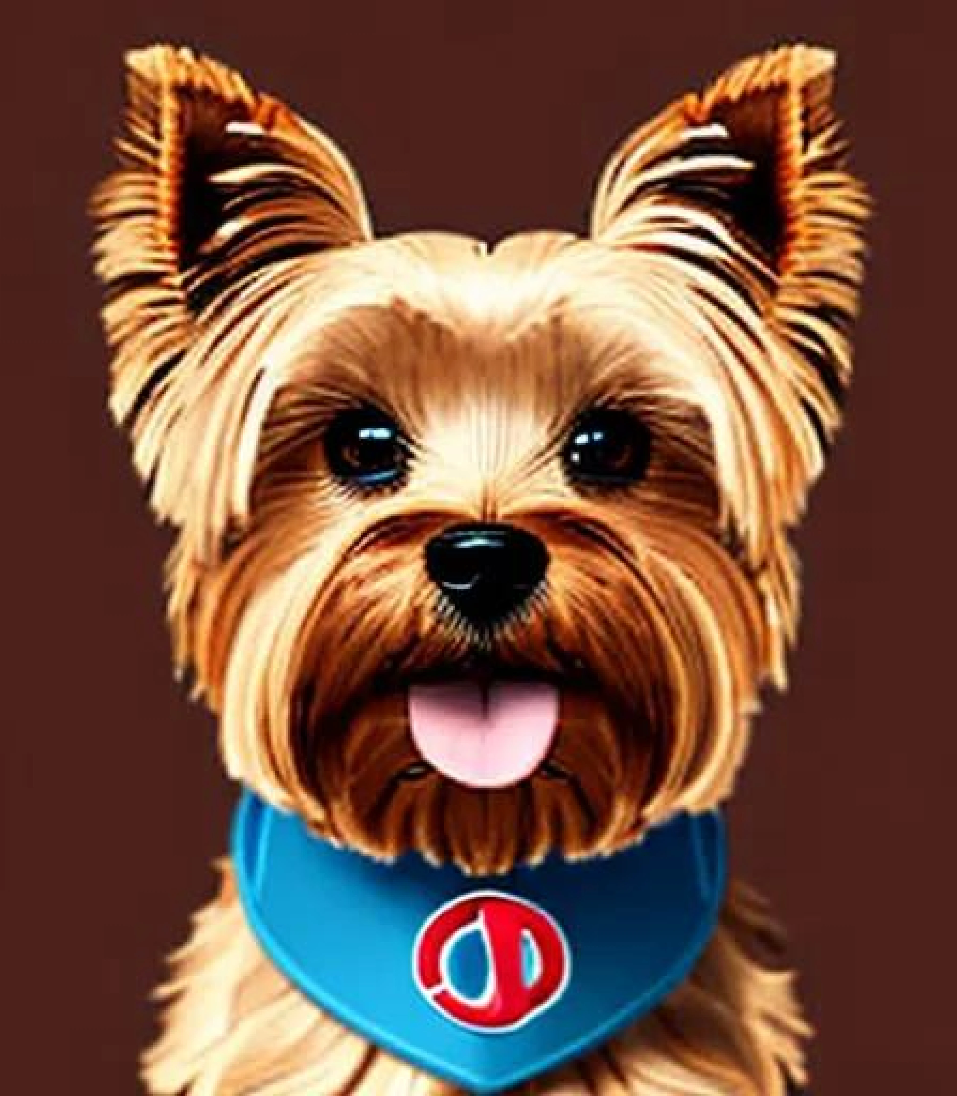 Yorkshire terrier in photobooth style sketch created using AI Draw our online AI Art generator