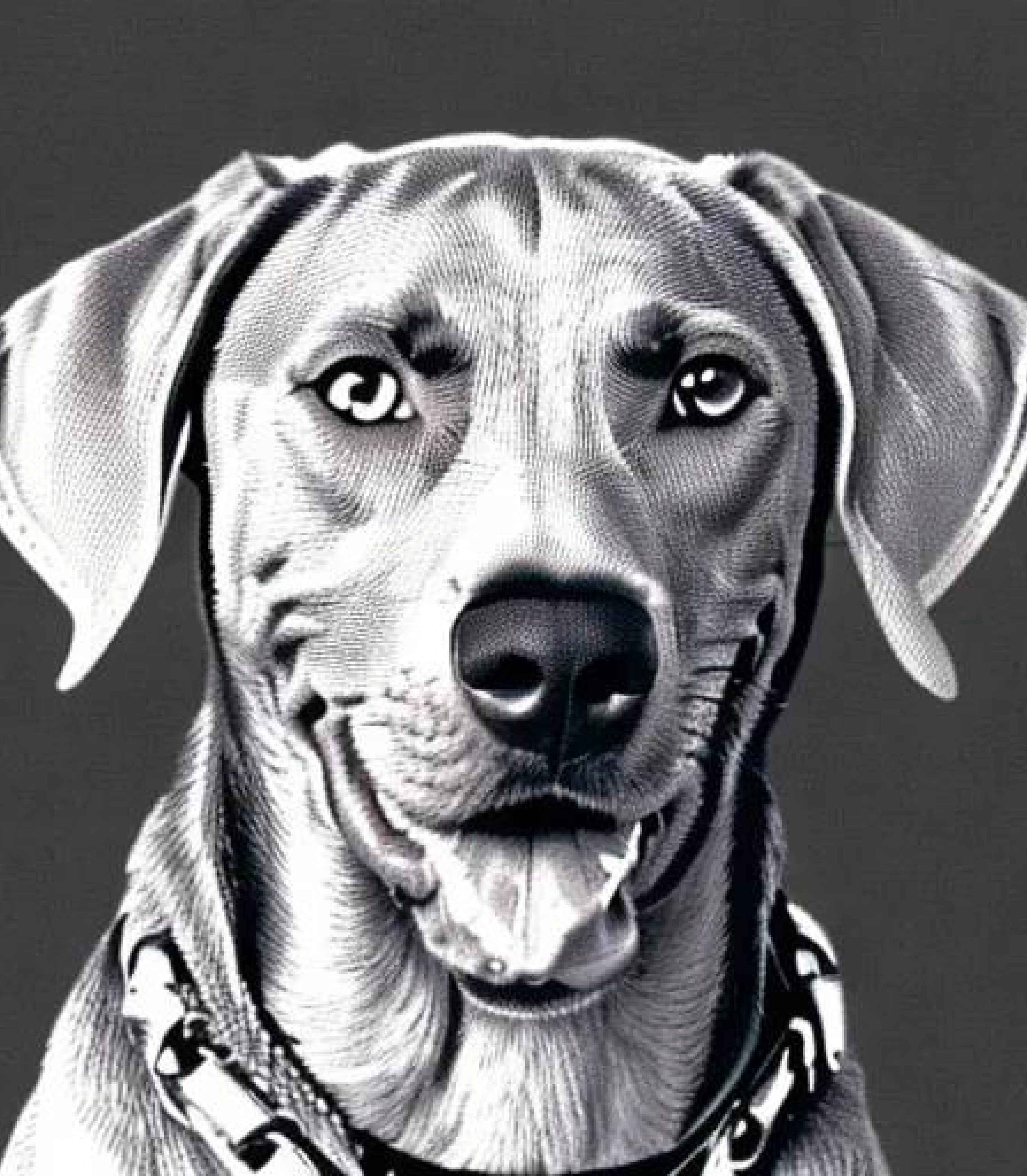 Weimaraner in Realistic Pencil sketch created using AI Draw our online AI Art generator 